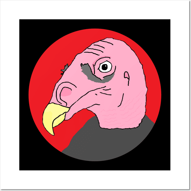 Turkey Vulture Cartoon Wall Art by RevolutionInPaint